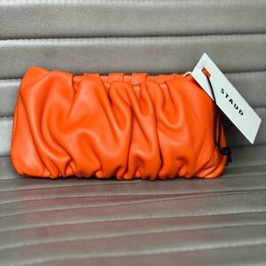 STAUD Vibrant Orange Clutch
